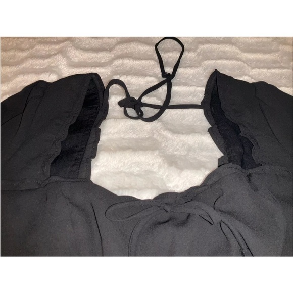 Abercrombie & Fitch Long Sleeve Babydoll Mini Dress Black Size Medium - Picture 4 of 11